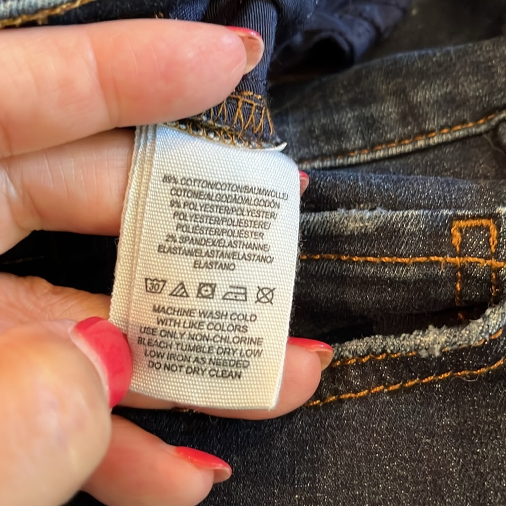 Free People Blue Distressed Skinny Jeans size 28 - Picture 7 of 7